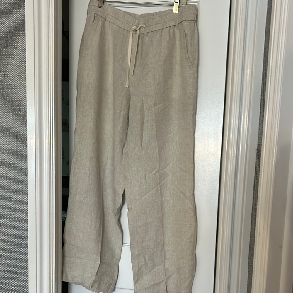 Talbots Tan Wide Leg Pants